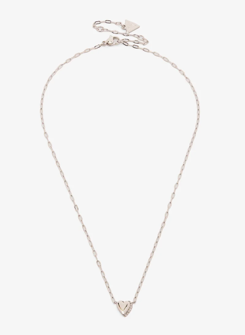 GUESS Heart Necklace And  Studs